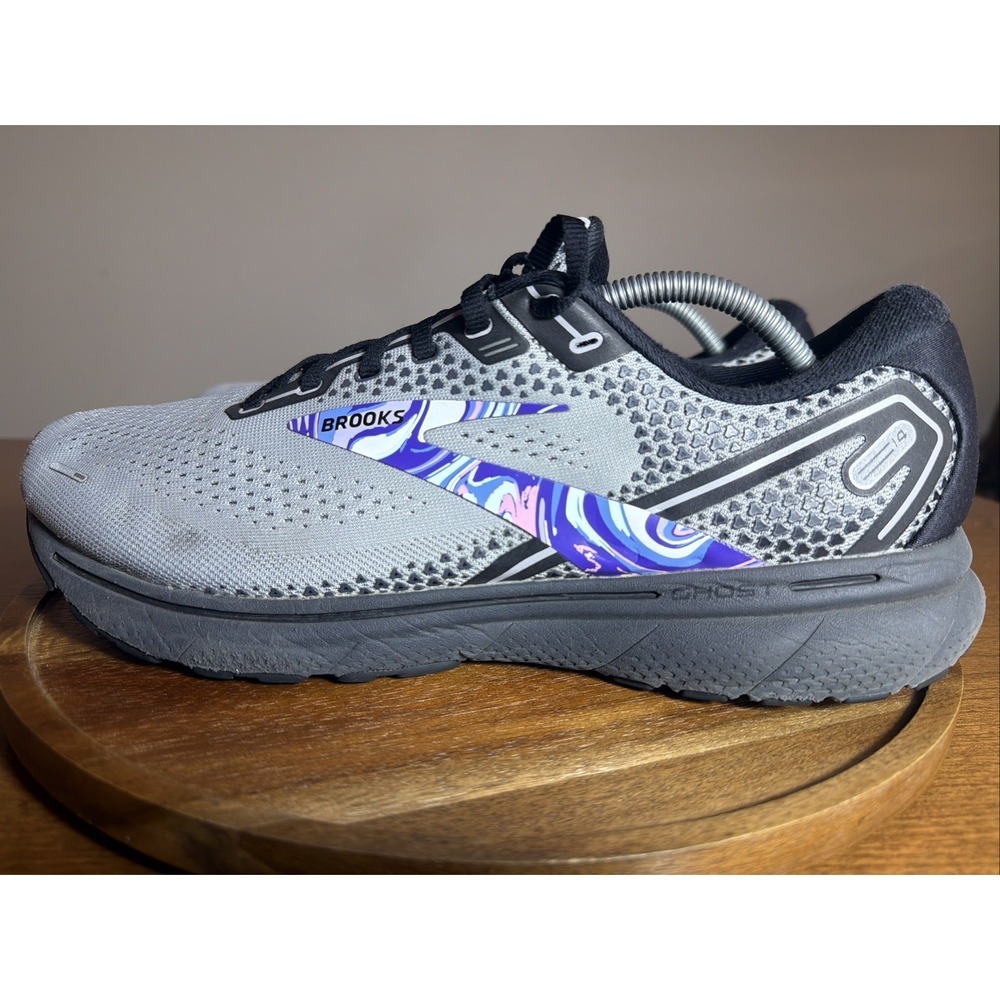Brooks Ghost 14 Mens 12 D Gray Black Empower Her Running Shoes 1103691D039